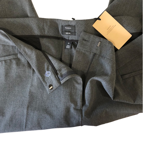 Halogen Taylor Fit Charcoal Gray Slim Leg Business dressy Pants Plus Size 26 - Picture 6 of 8